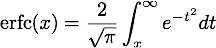 Complimentary error function
