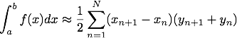Trapizoidal rule